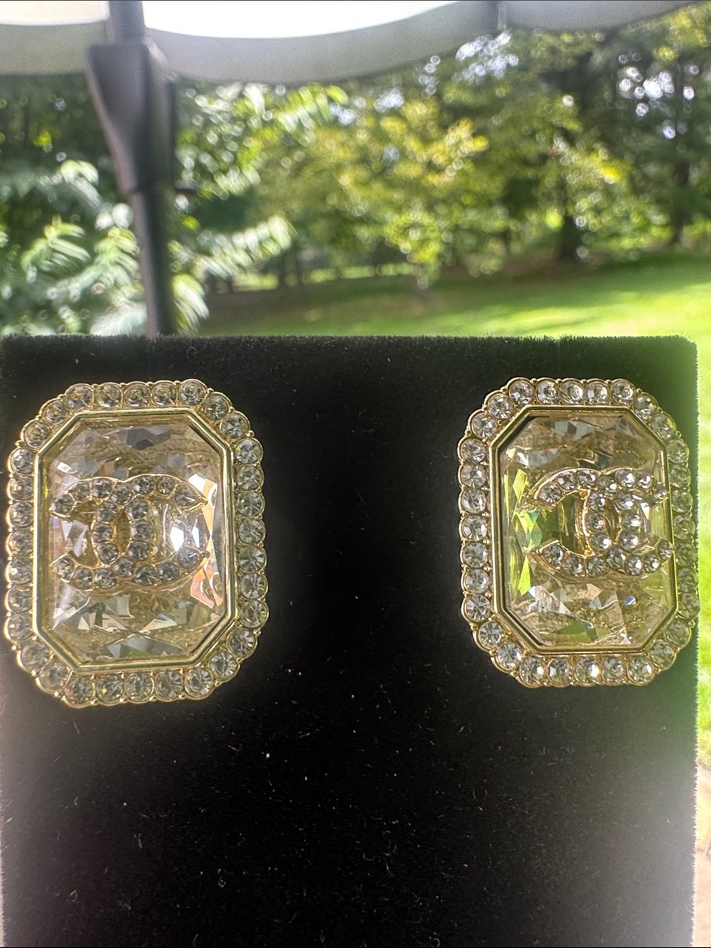 Earrings Gold-Tone Crystal Statement stud Earrings
